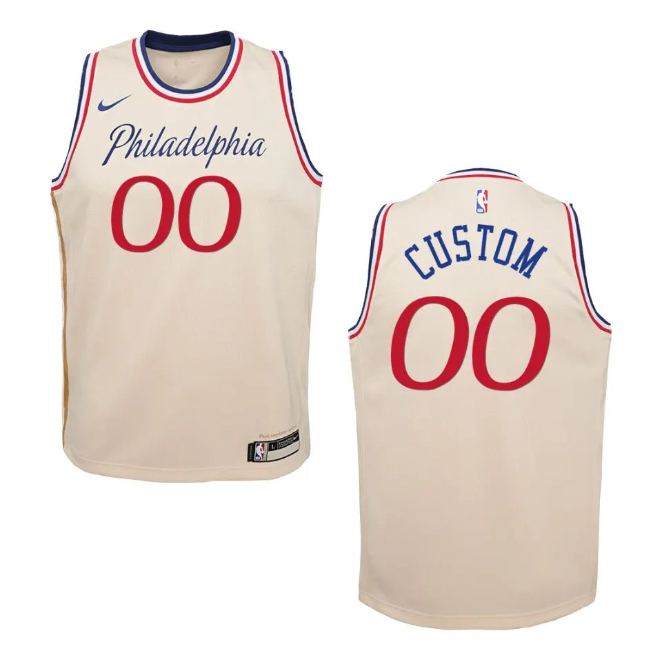 76ers Nike Cream Jersey