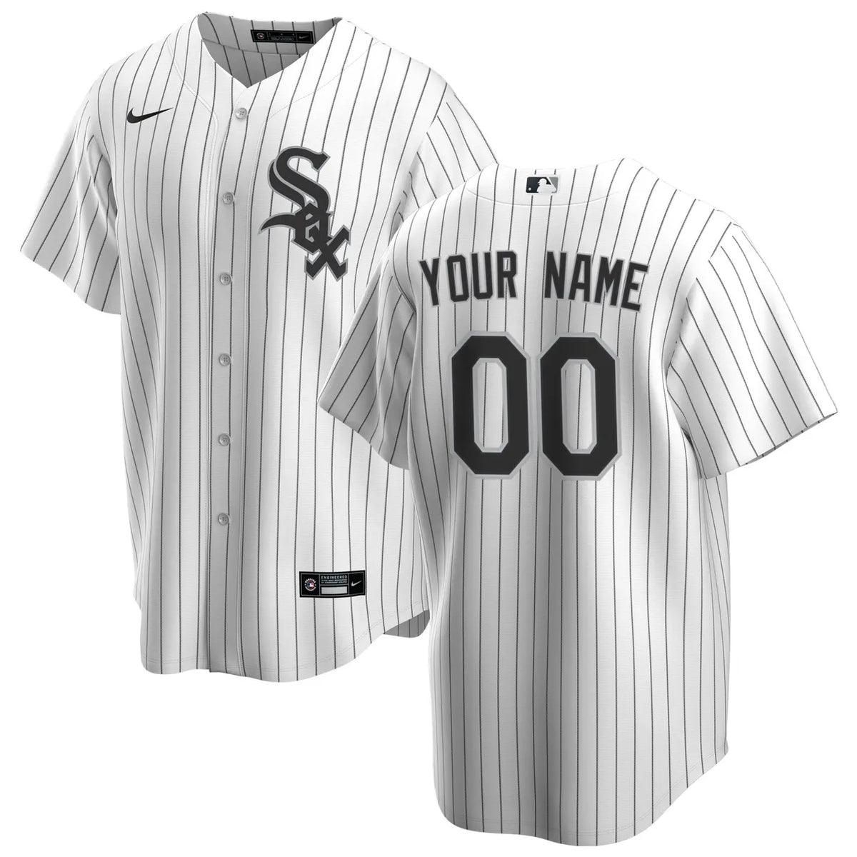 nike personalized White Sox Custom Pinstripe Jersey